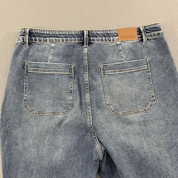 Judy Blue Jeans Womens 20W Blue Denim Jogger Drawstring Plus Pockets JB88779 - Picture 15 of 16